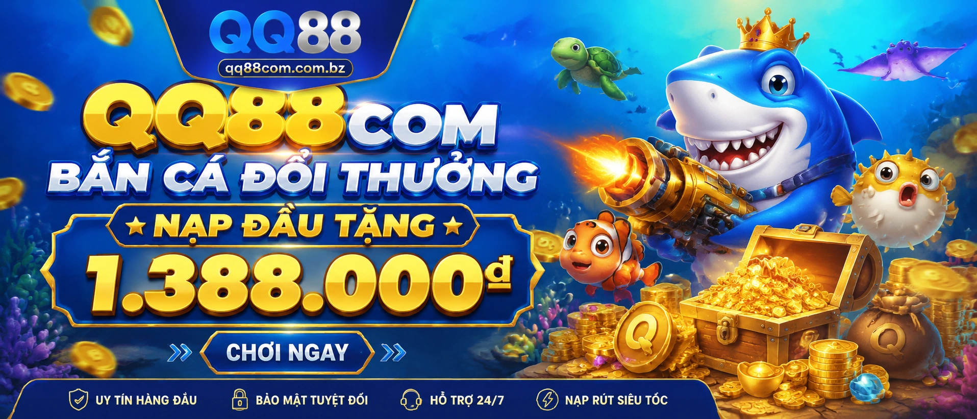Bắn Cá mobile web với chủ đề đại dương