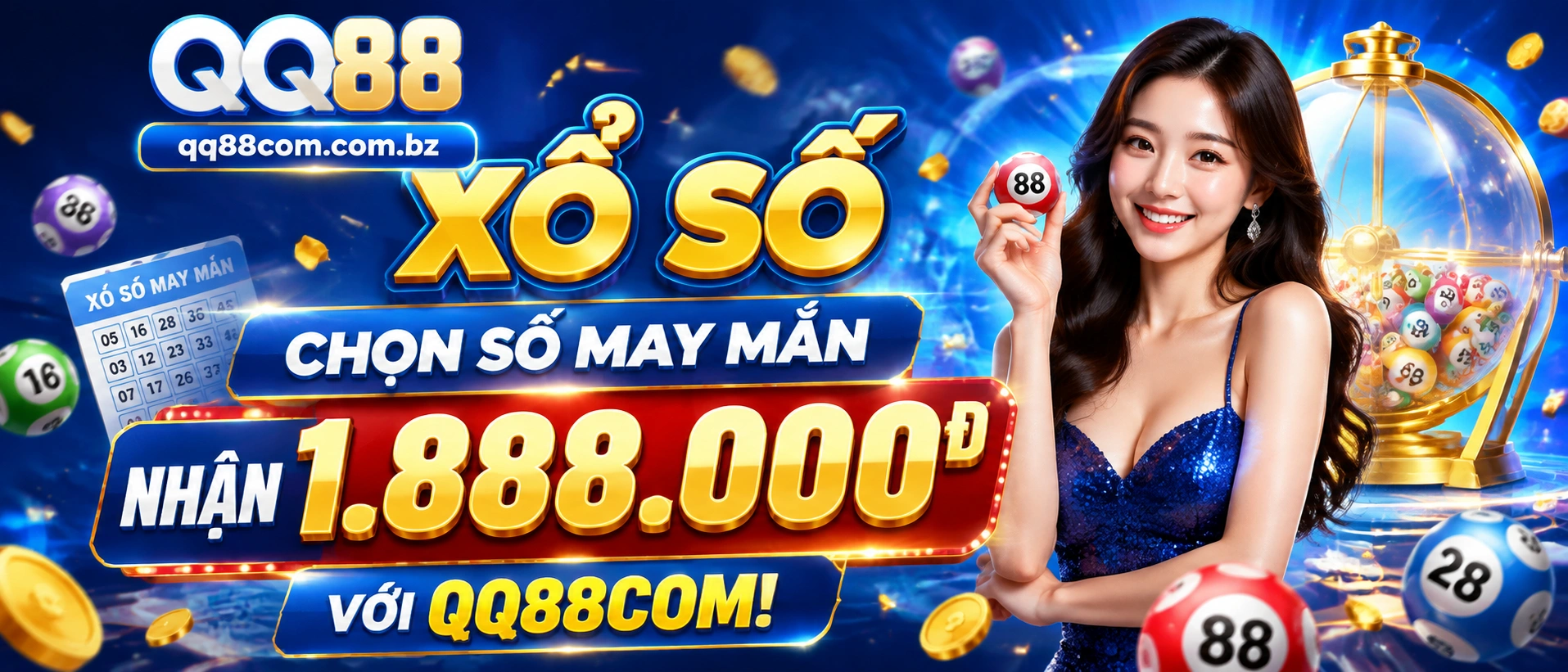 Giao diện Xổ Số QQ88COM trên mobile